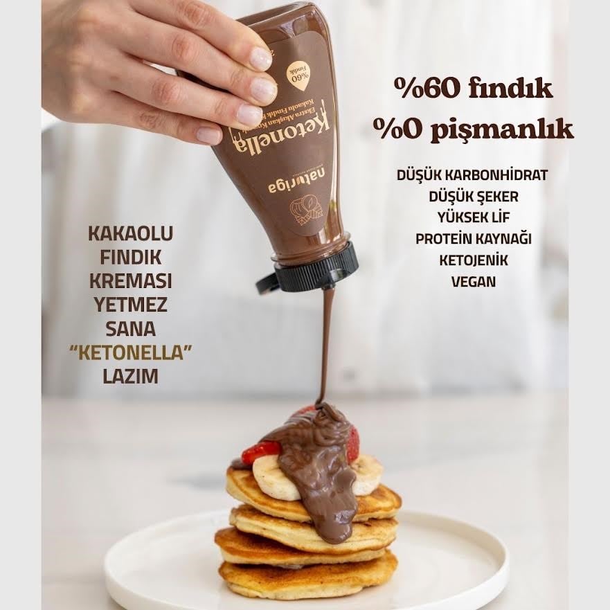 Naturiga Ketonella 240gr - Akışkan Kıvamlı Kakaolu Fındık Kreması