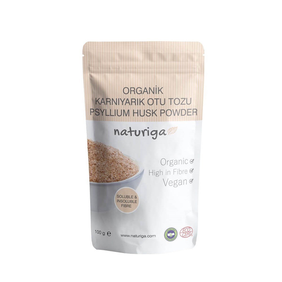 Naturiga Organik Psyllium Husk Tozu 100 gr