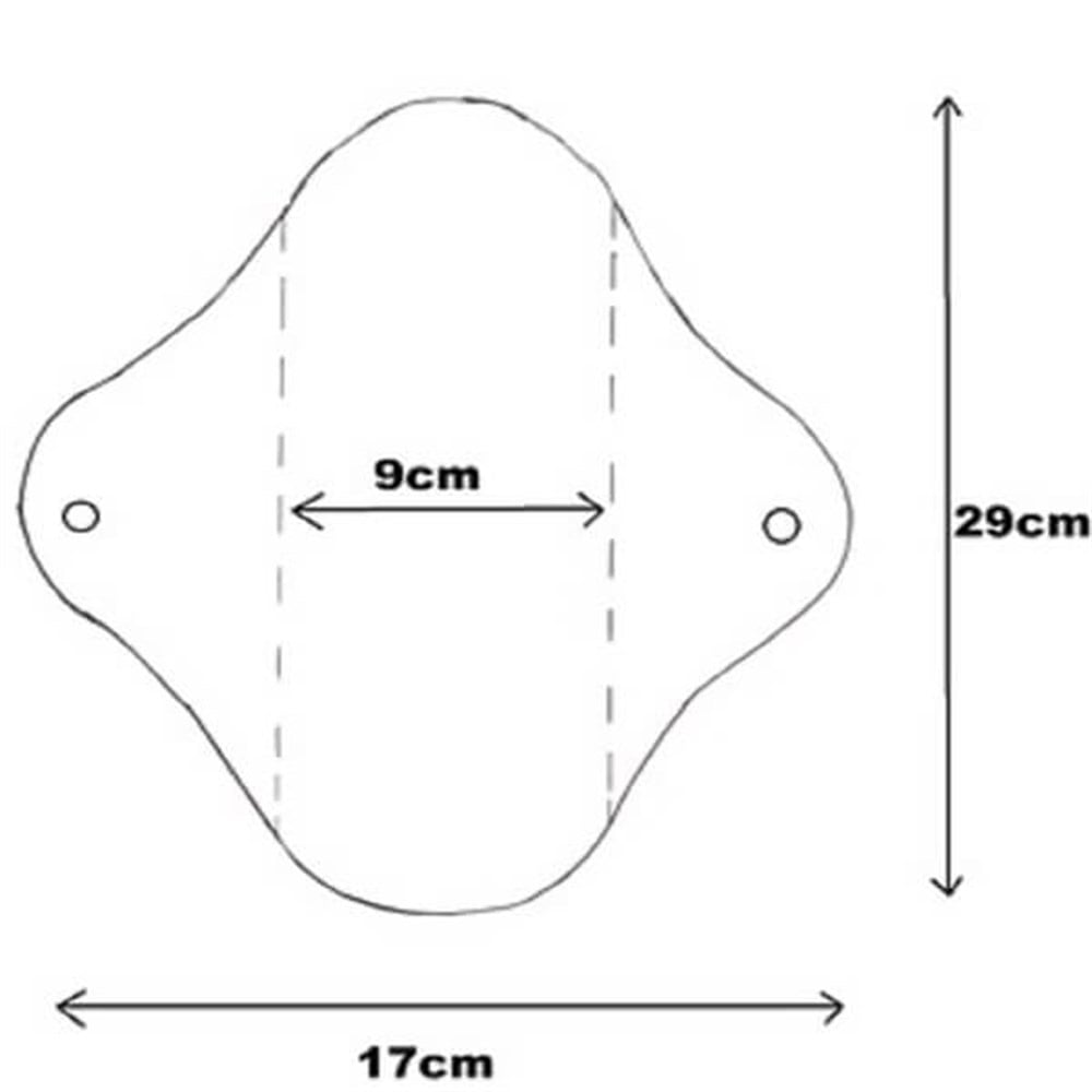 Yıkanabilir Organik Sızdırmaz Ped 3'lü - Gece Siyah