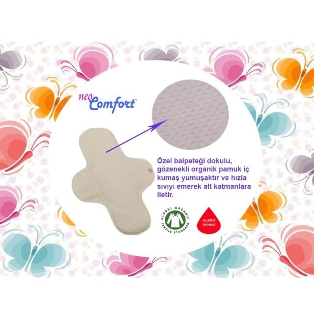 Yıkanabilir Organik Sızdırmaz Ped 3'lü - Gece Bej