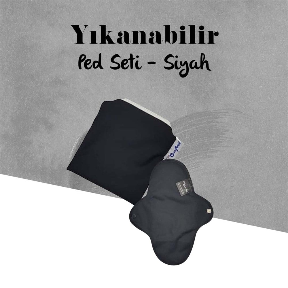 Yıkanabilir Ped Seti - Siyah