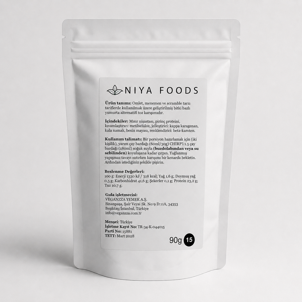 Chırp Bitkisel Yumurta İkamesi 90gr