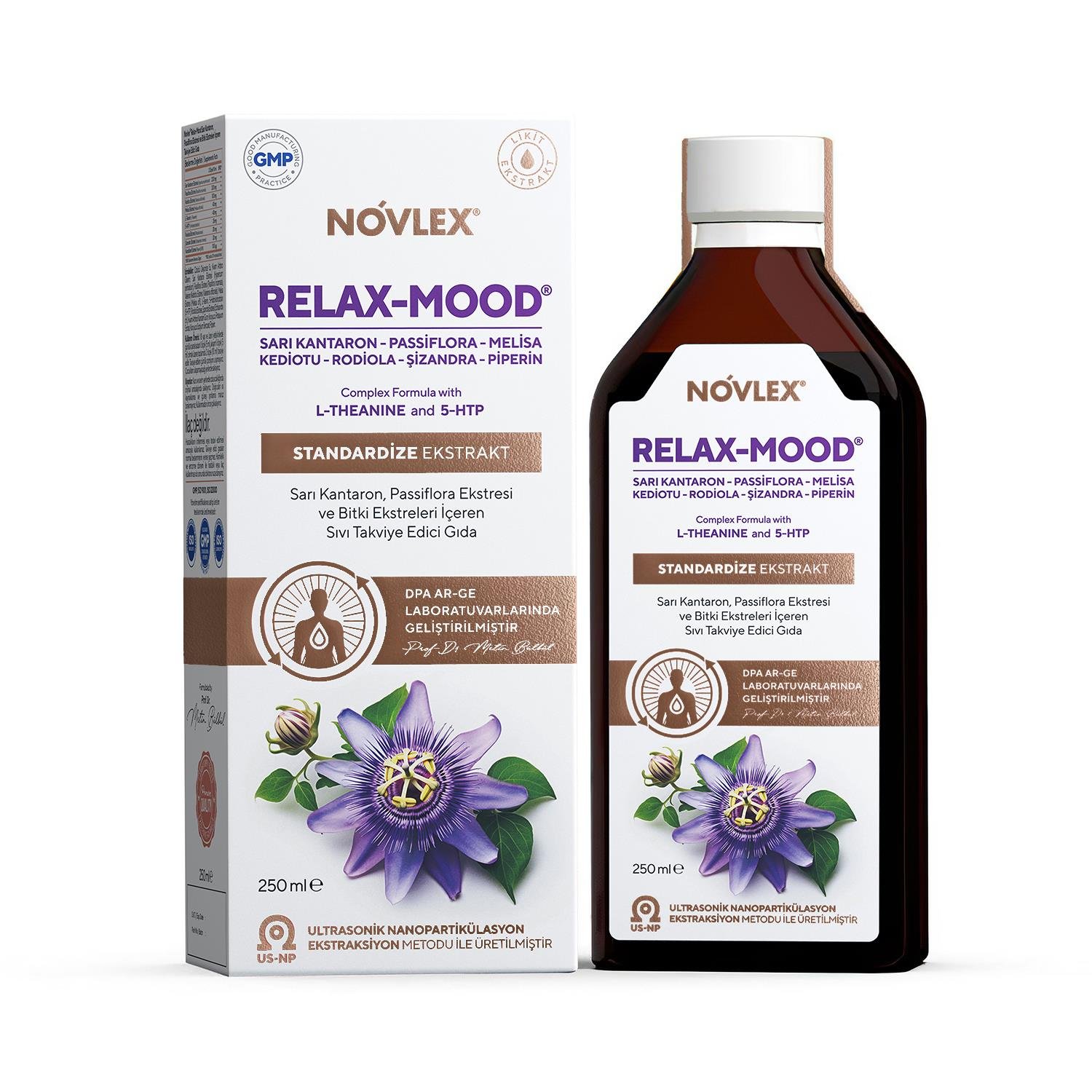Novlex Relax-Mood Sarı Kantaron Passiflora ve Bitki Ekstreleri 250ml