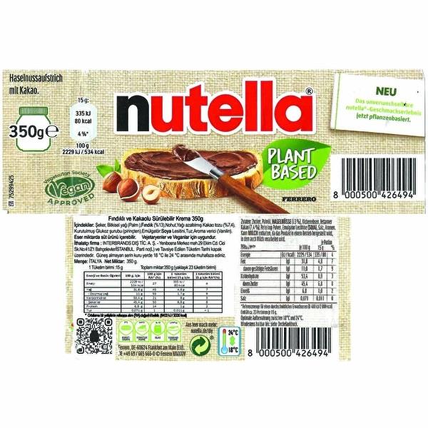 Nutella Plant Based 350g - Vegan Nutella