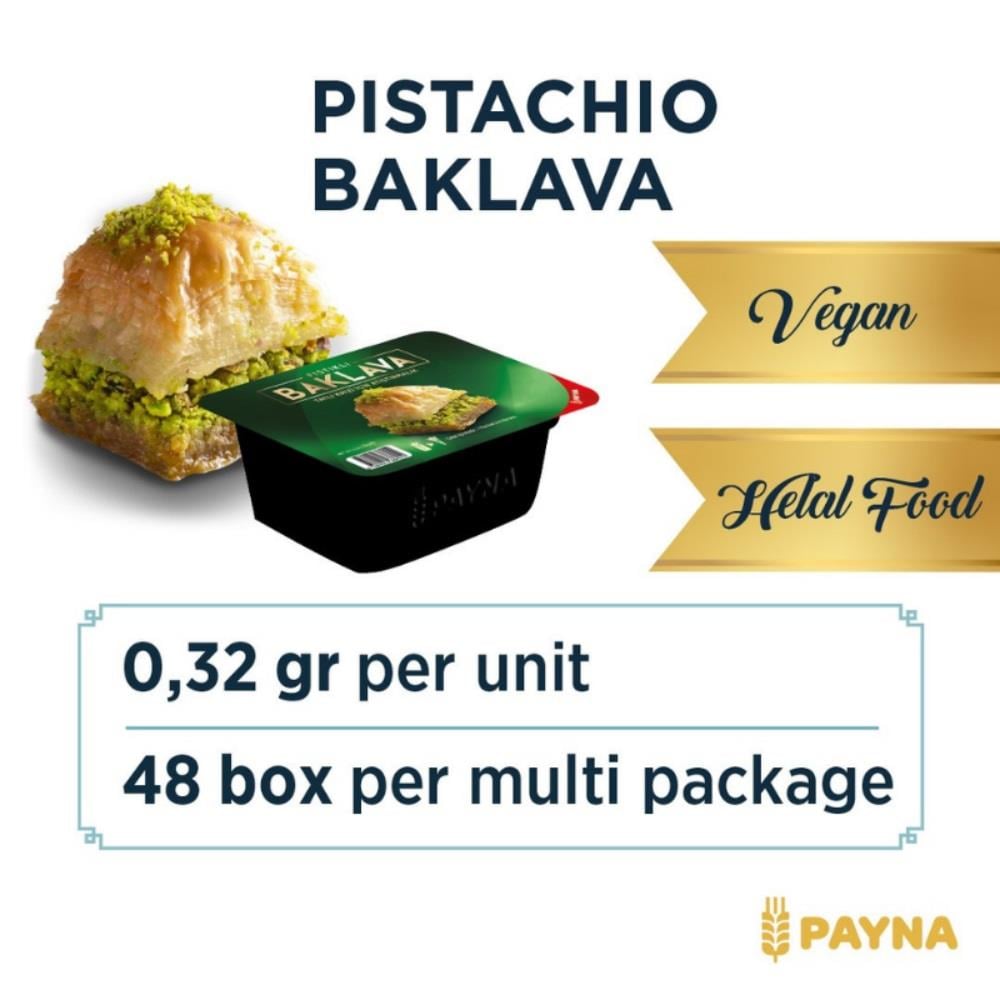 Antep Fıstıklı Vegan Baklava 32gr - 1 Dilim