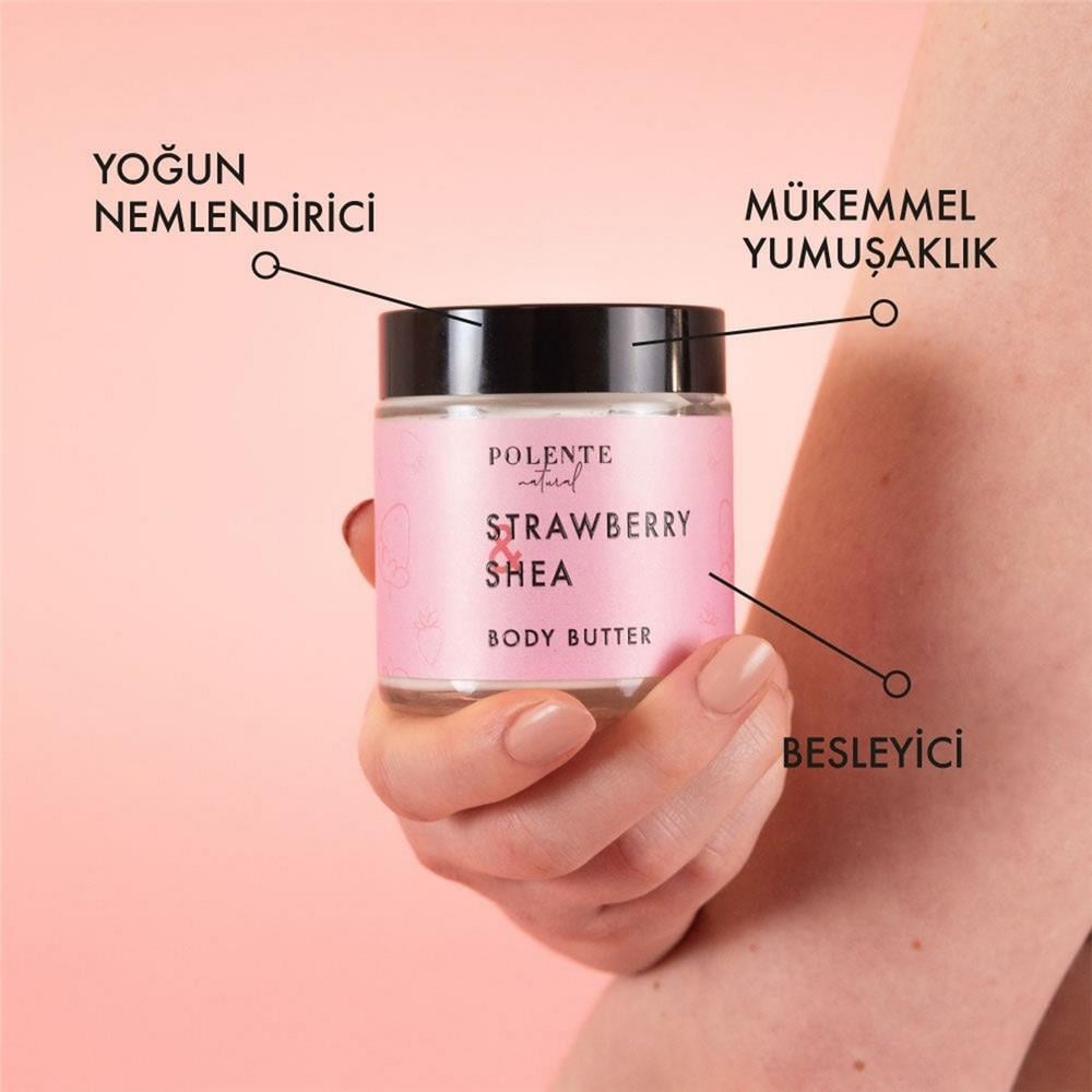 Çilek & Shea Body Butter /  Yoğun Vücut Nemlendiricisi (100 ml)