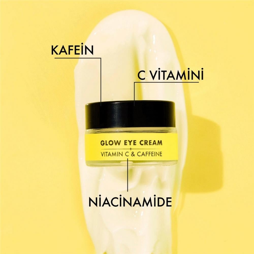 GLOW EYE CREAM- Vitamin C & Kafein İçeren Canlandırıcı Göz Kremi (20 ml)
