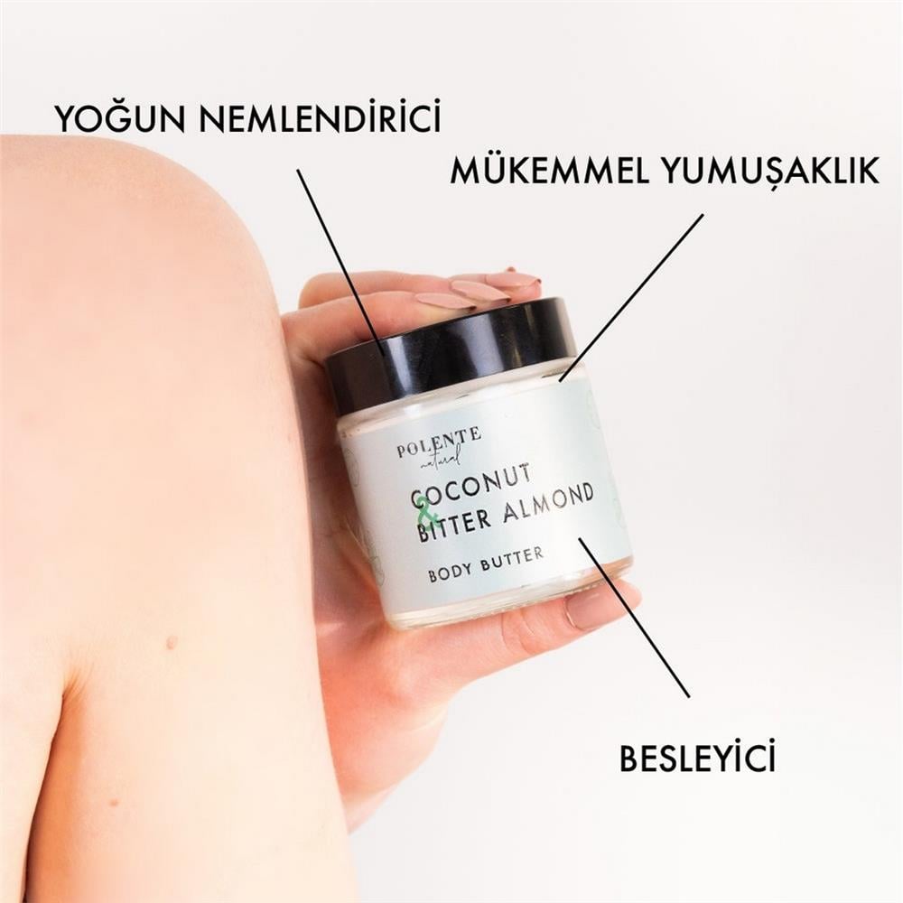 Hindistan Cevizi & Acı Badem Body Butter / Yoğun Vücut Nemlendiricisi (100 ml)