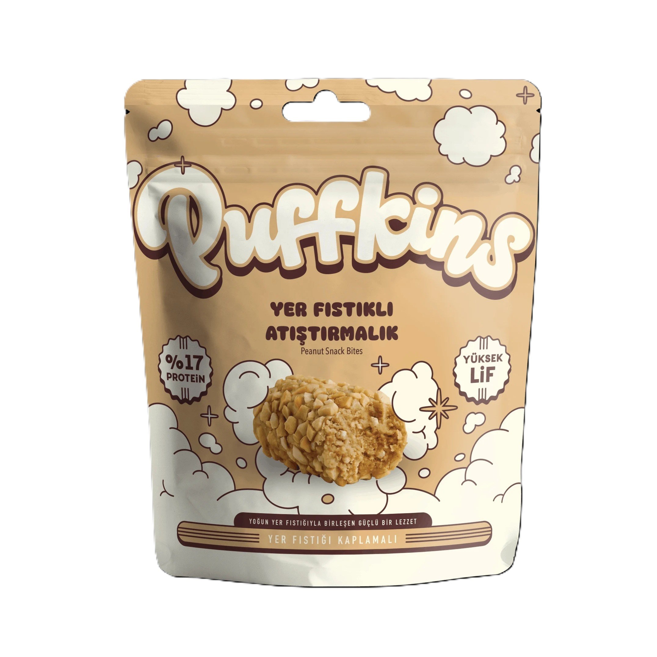 Puffkins Yer Fıstıklı Protein Atıştırmalık 75gr