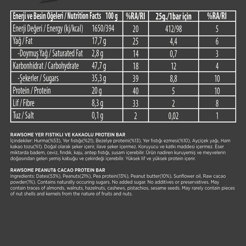 %20 Protein Barı 25gr