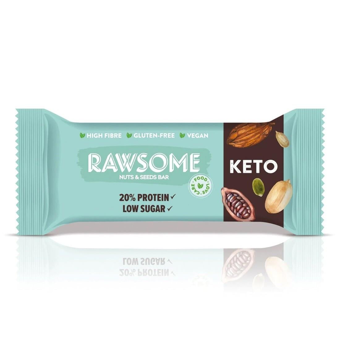 Ketojenik Kakao ve Kuruyemişli Protein Bar 40gr x 12 Adet