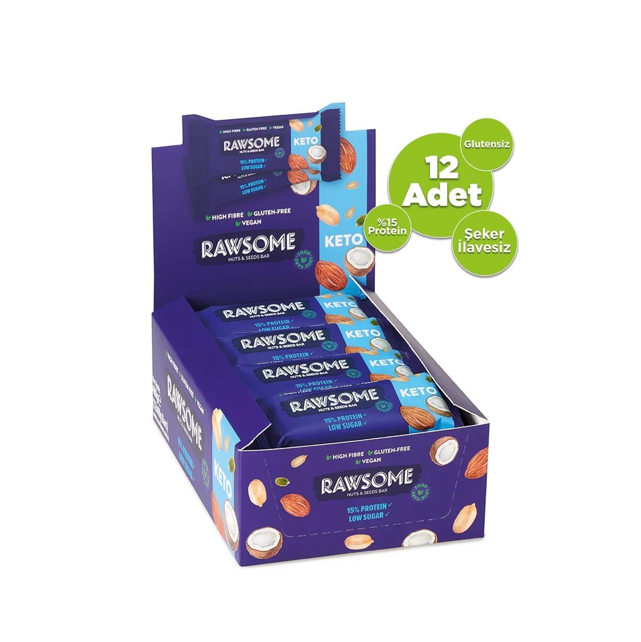 Ketojenik Kuruyemiş Barı 40gr x 12 Adet