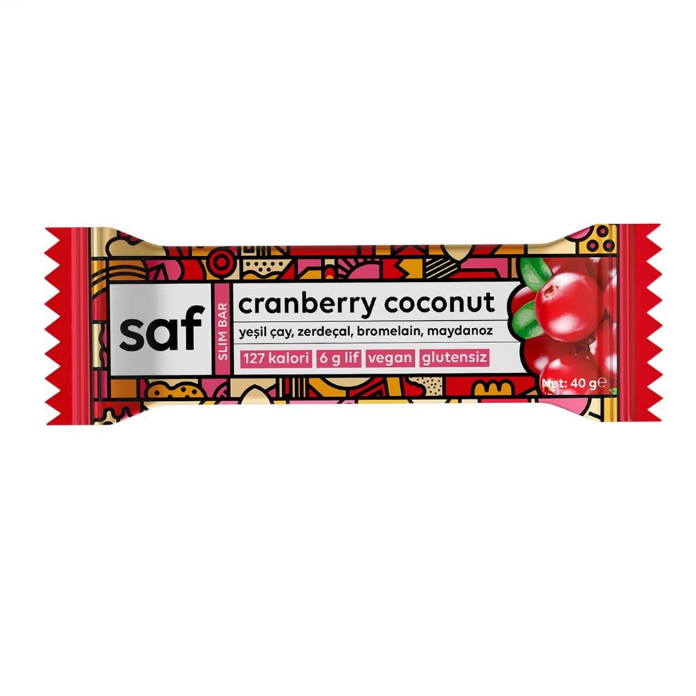 Saf Cranberry Coconut Slim Bar 40gr