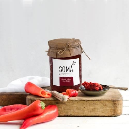 Güneşte Kurutulmuş Tatlı Biber Salçası Katkısız Ev Yapımı 650gr