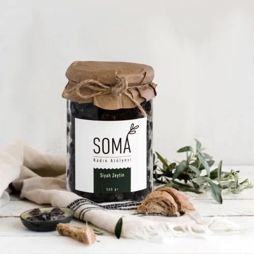 Siyah Zeytin Boyasız Katkısız 500gr