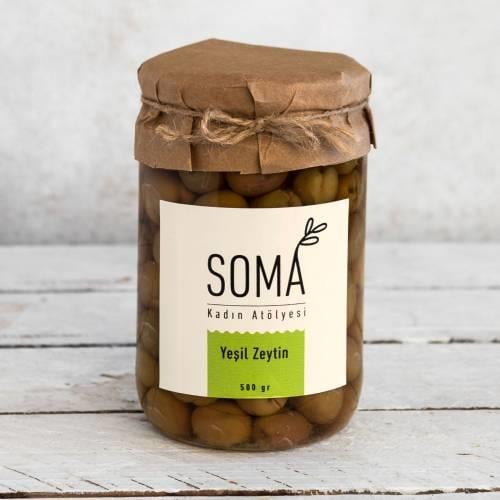 Yeşil Zeytin Boyasız Katkısız 500gr