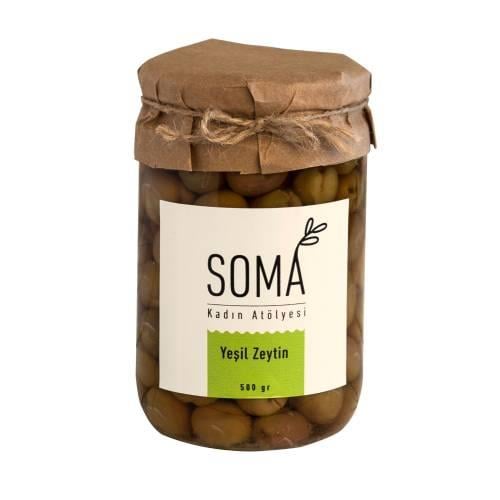 Yeşil Zeytin Boyasız Katkısız 500gr