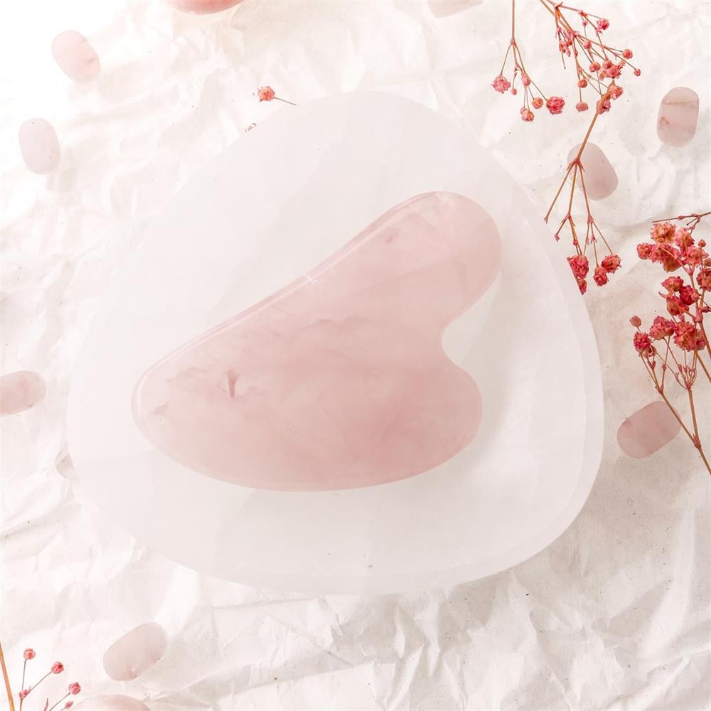 Pembe Kuvars Gua Sha Taşı