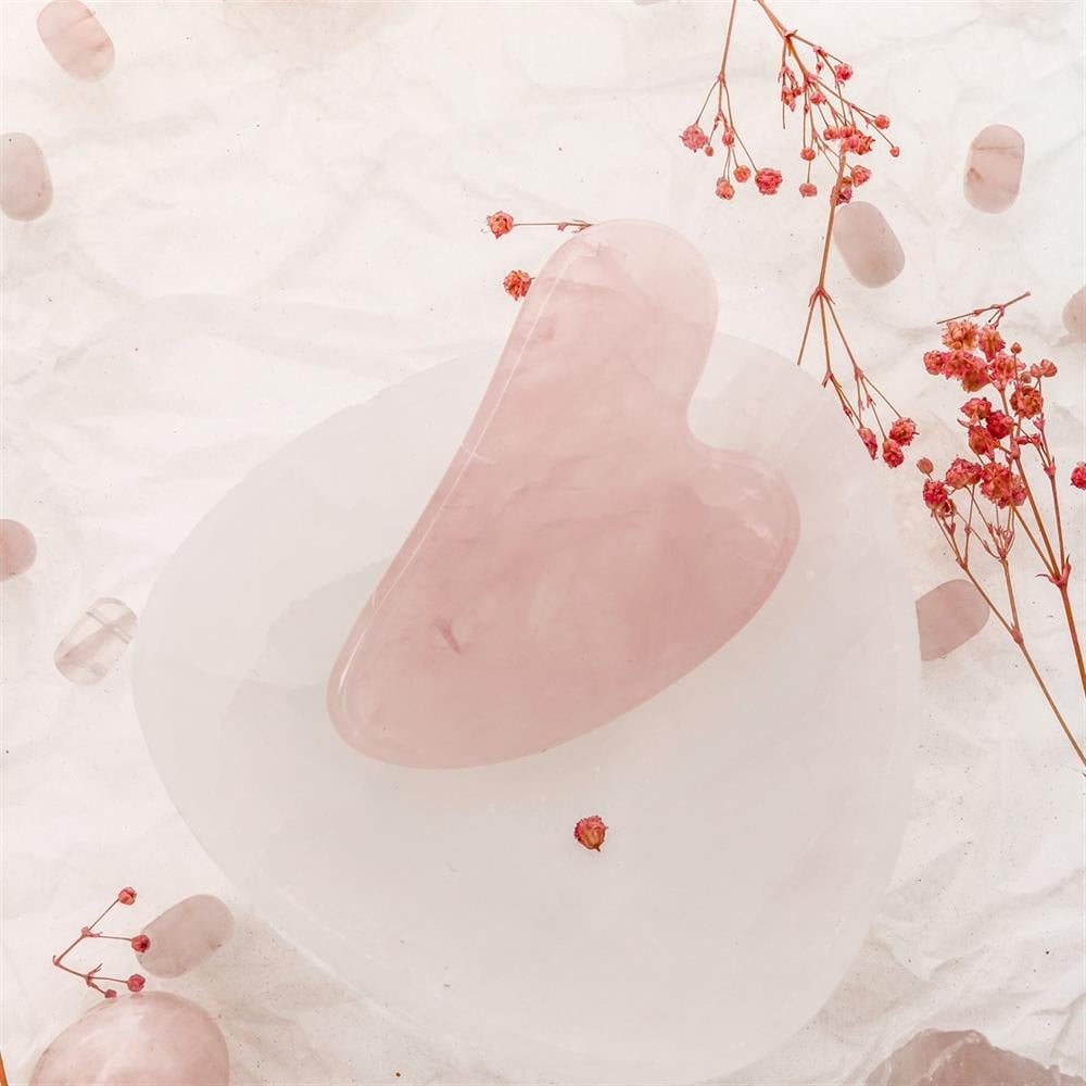Pembe Kuvars Gua Sha Taşı