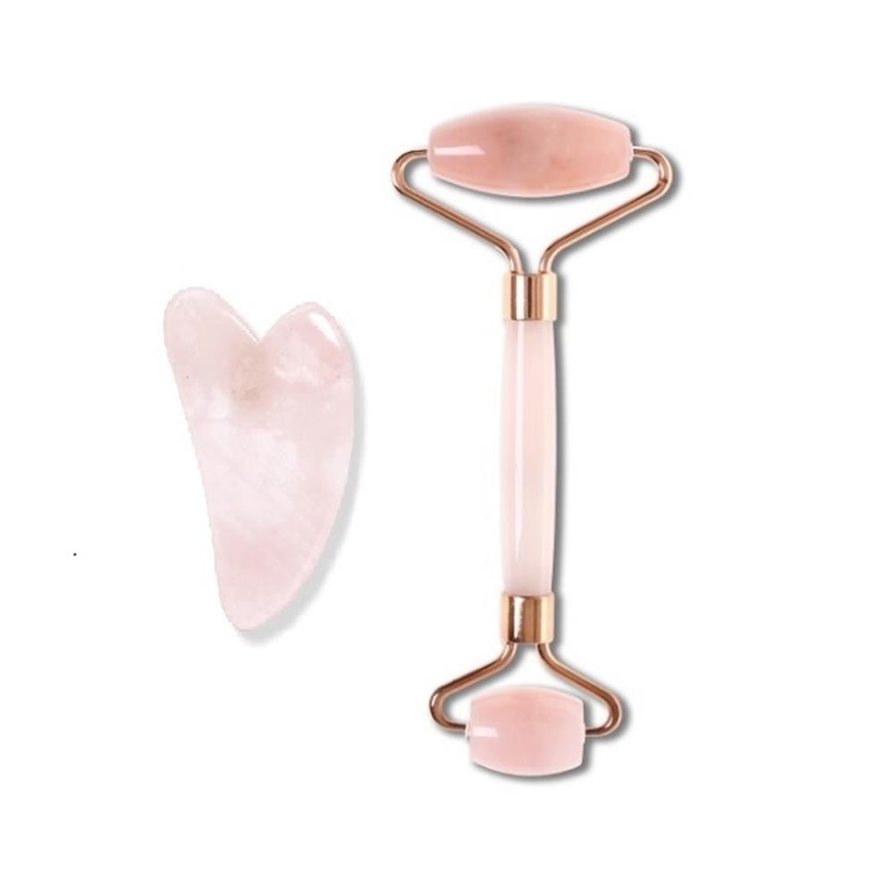 Pembe Kuvars Yüz Yogası - Masaj Seti