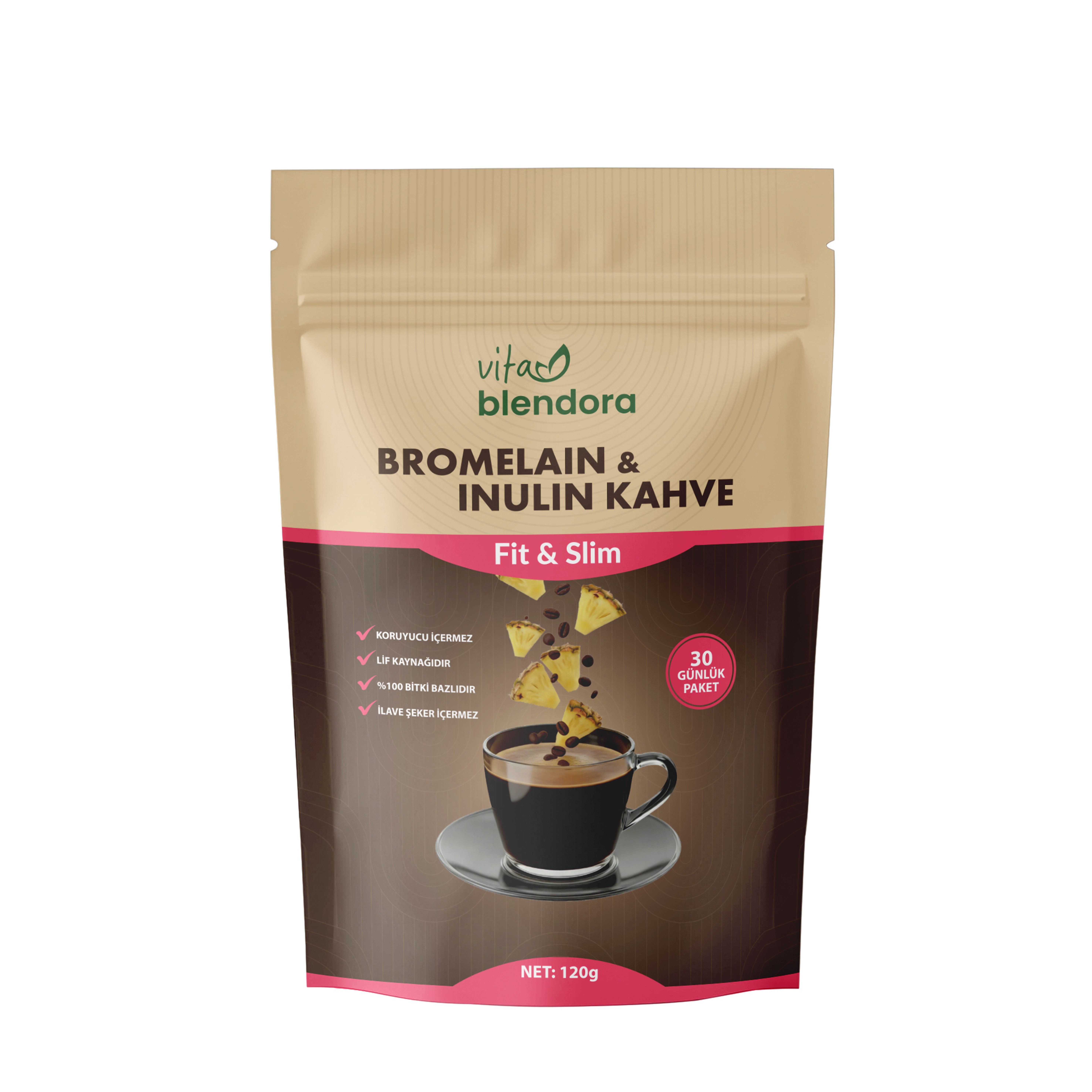 Vita Blendora Bromelain İnülin Kahve 120gr