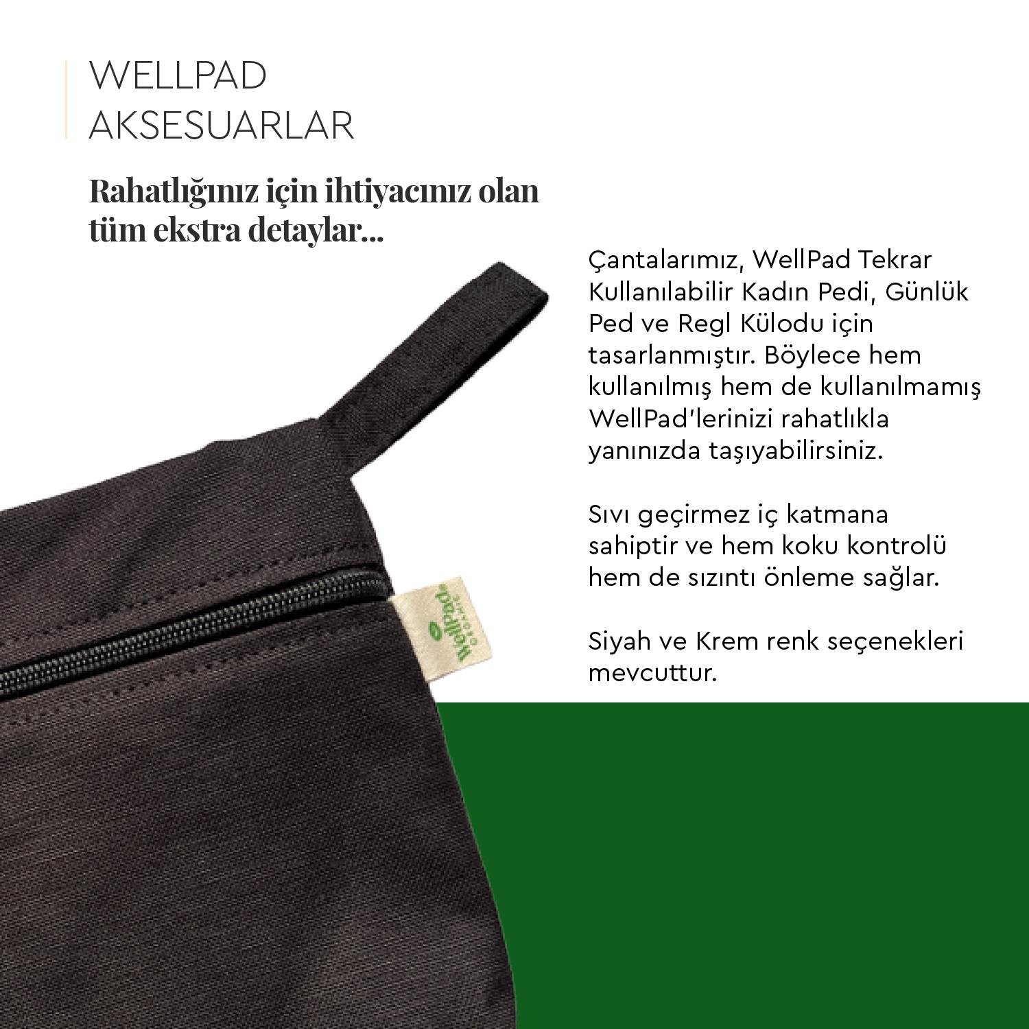 WellPad Organic Su ve Koku Geçirmez Çanta - Siyah