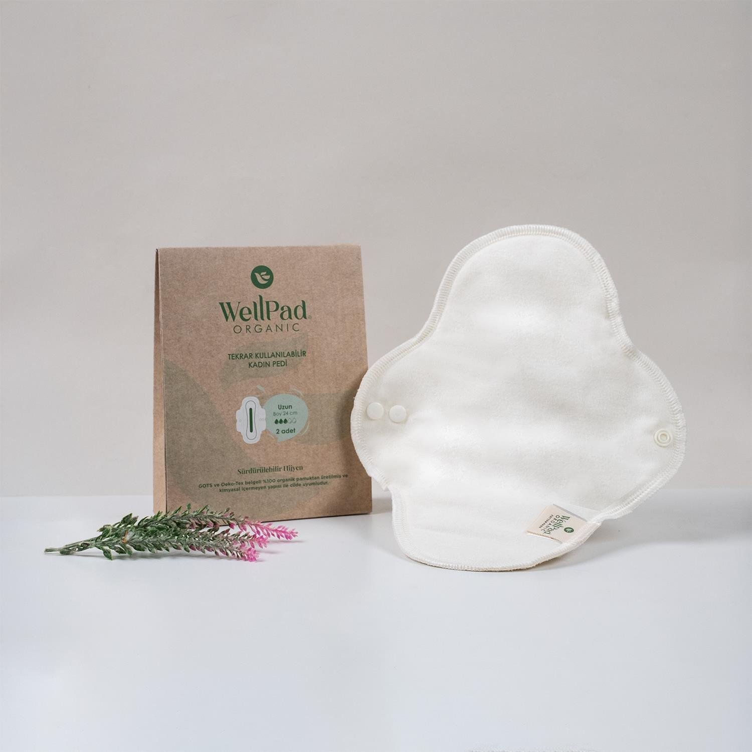 WellPad Organic Tekrar Kullanılabilir Hijyen ve İdrar Kaçırma Pedi - Normal 2'li