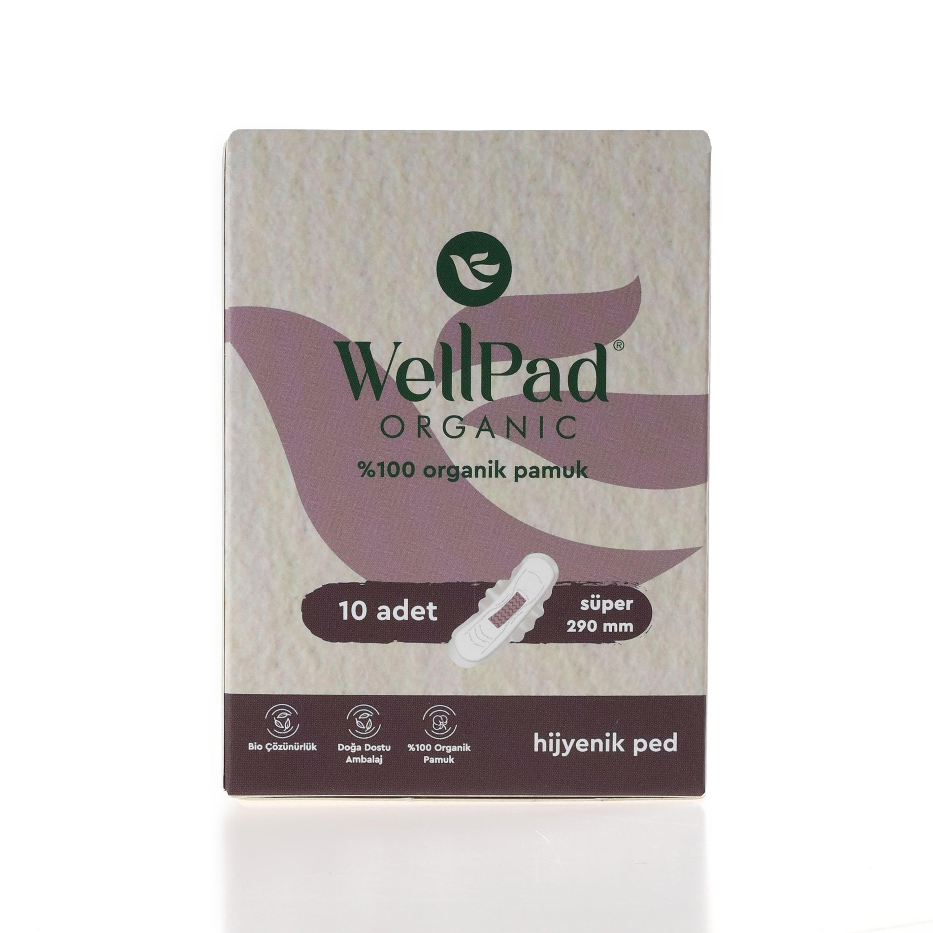 WellPad Organik Hijyenik Ped - Uzun 10'lu