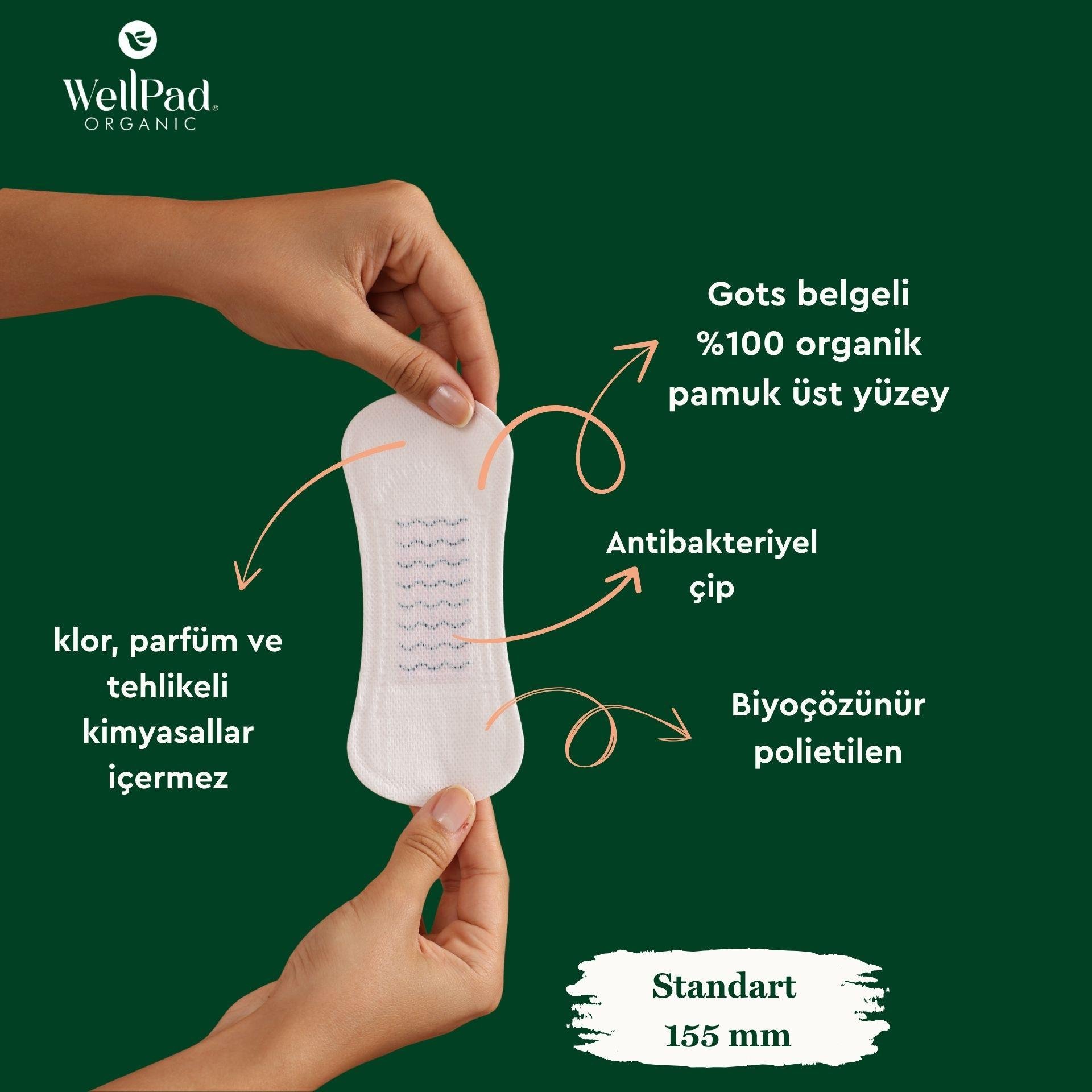 WellPad Organik Hijyenik Ped - Günlük 30'lu