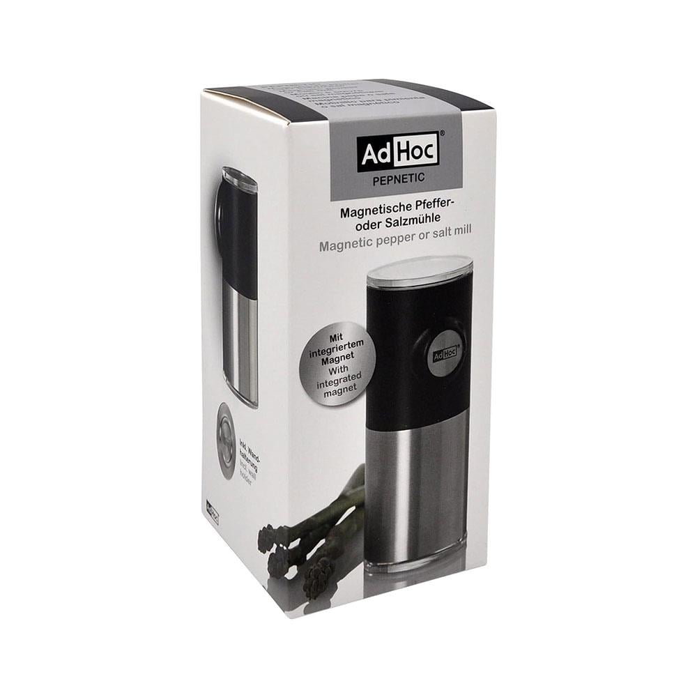 Adhoc Pepnetic Tuz ve Karabiber Değirmeni Manyetik SiyahAdHoc