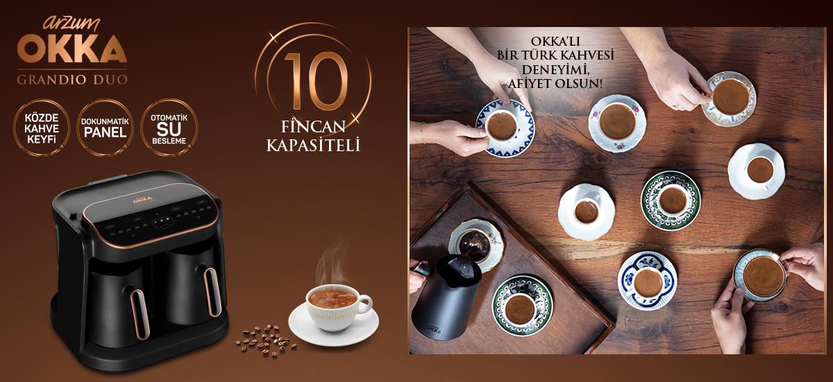 Arzum OK007 Okka Grandio Duo Türk Kahvesi Makinesi KromArzum