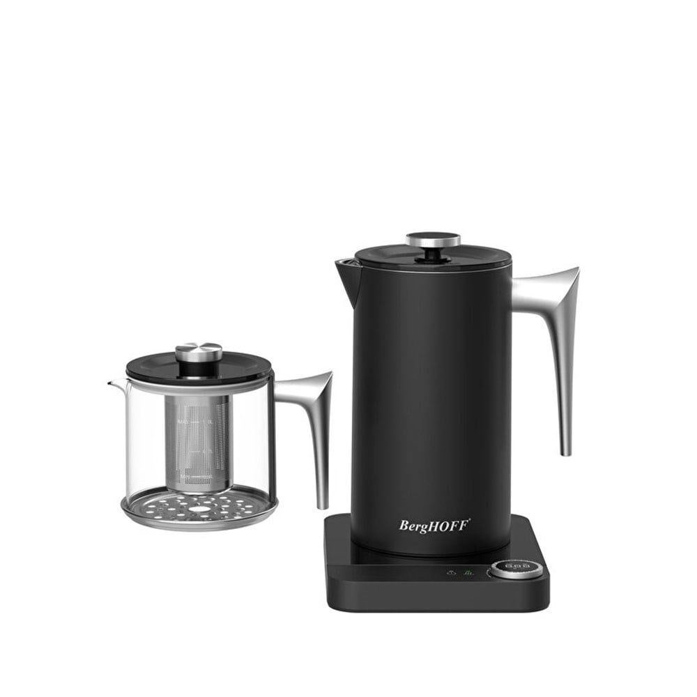 Berghoff Gem Retro Çay Makinesi 1,7 L Gümüş Kulplu SiyahBerghoff