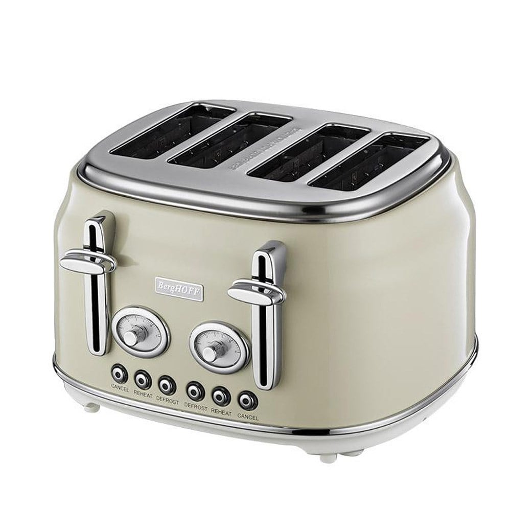 Berghoff Gem Retro Ekmek Kızartma Makinesi 4 Dilim KremBerghoff