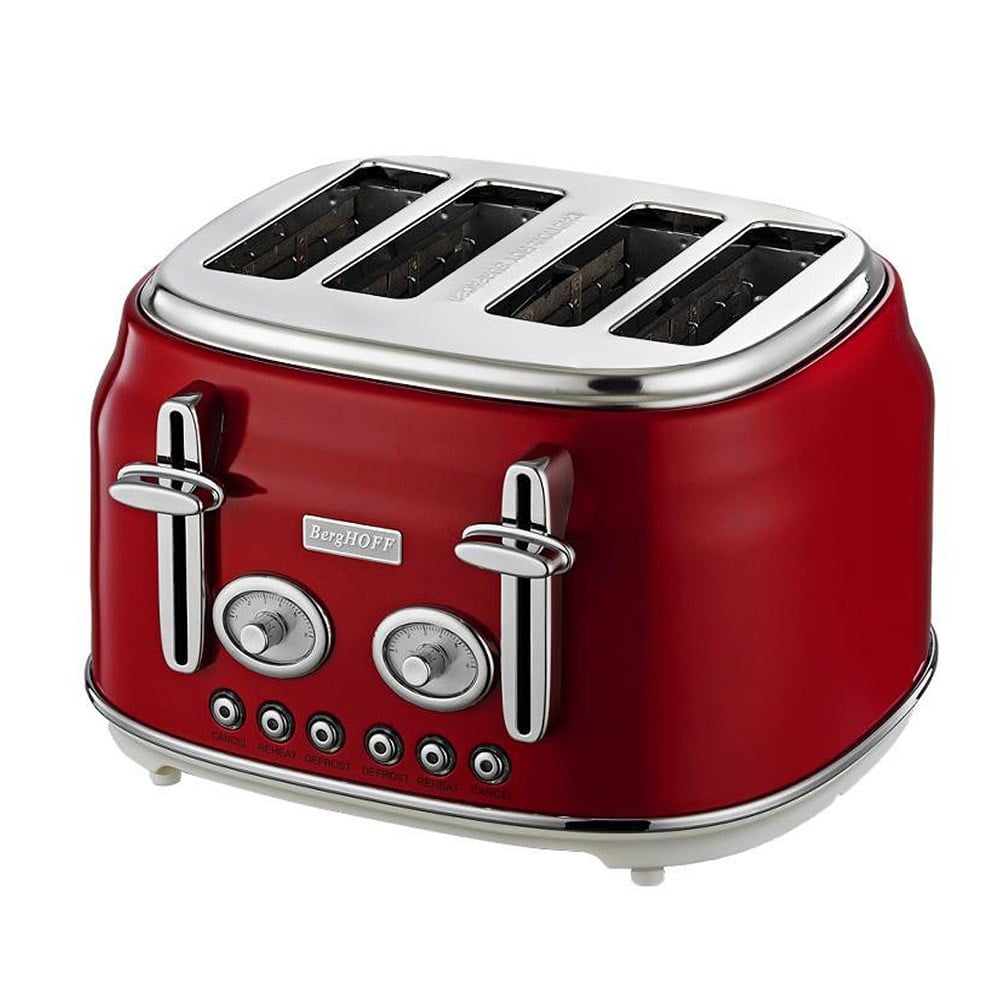 Berghoff Gem Retro Ekmek Kızartma Makinesi 4 Dilim KırmızıBerghoff