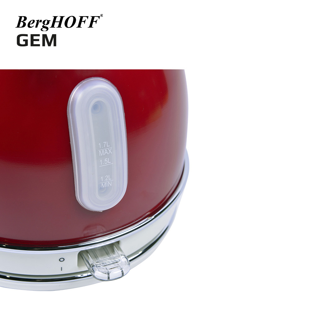 Berghoff Gem Retro Kettle Yuvarlak 1,7 L KırmızıBerghoff