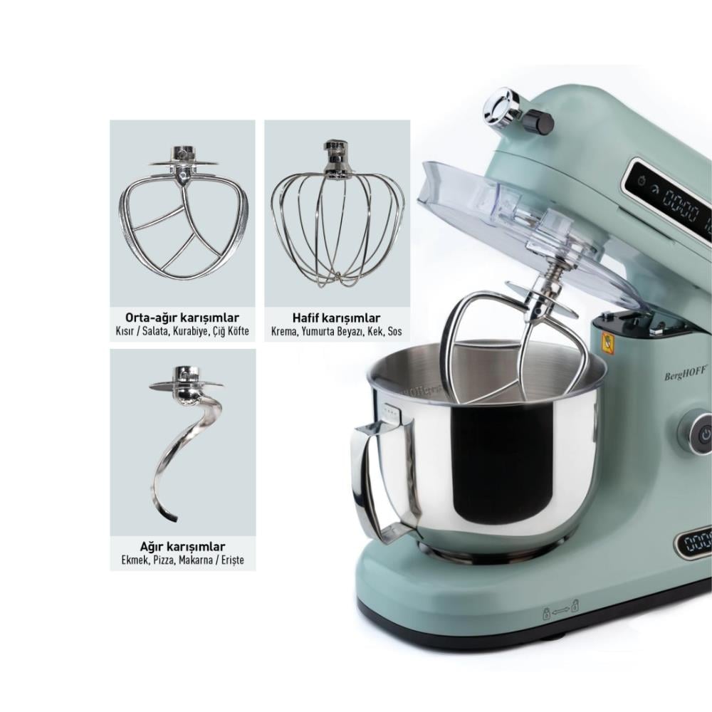 Berghoff Gem Retro Stand Mikser 5 L Mint YeşiliBerghoff