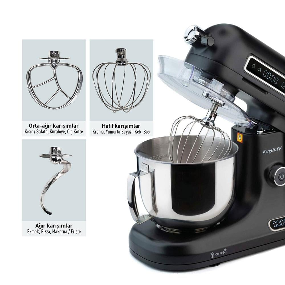 Berghoff Gem Retro Stand Mikser 5 L SiyahBerghoff