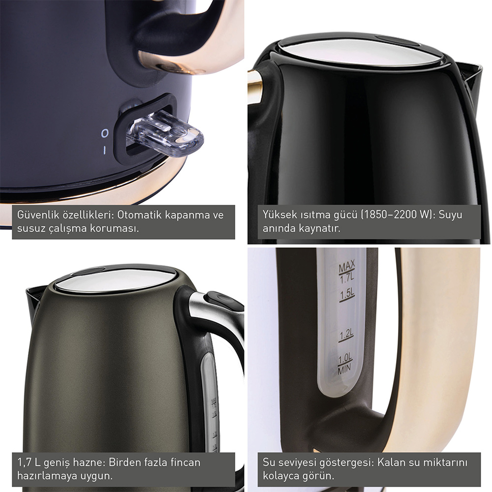 Berghoff Gem Titan Kettle 1,7 L Parlak BeyazBerghoff