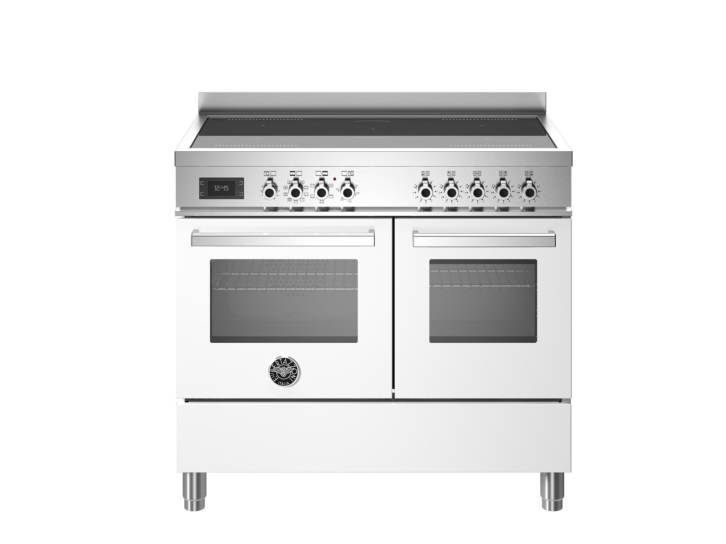 Bertazzoni PRO105I2EBIT İndüksiyonlu Kuzine 5 Gözlü, Çift Fırın 100 cm BeyazBertazzoni