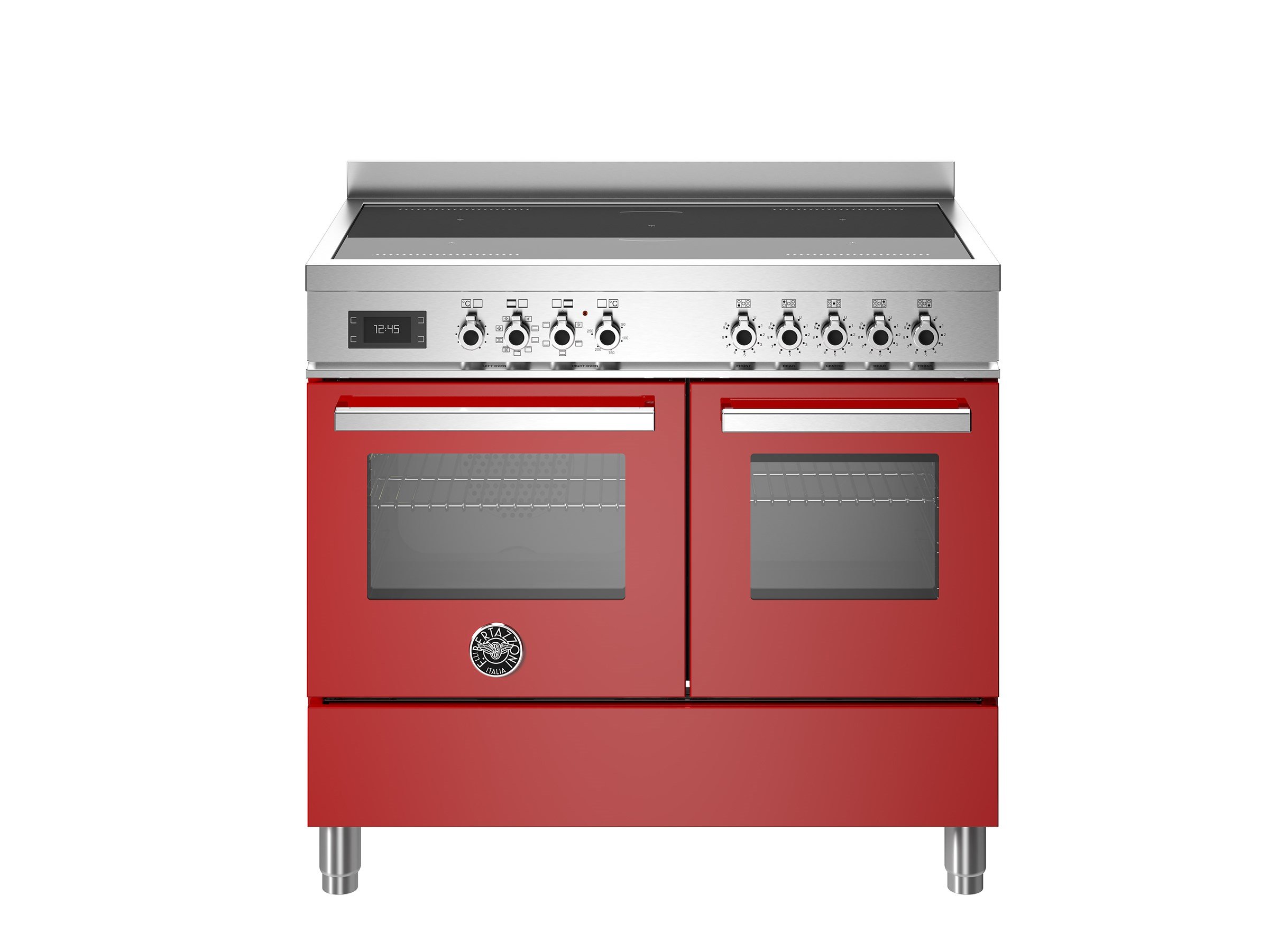 Bertazzoni PRO105I2EROT İndüksiyonlu Kuzine 5 Gözlü, Çift Fırın 100 cm KırmızıBertazzoni