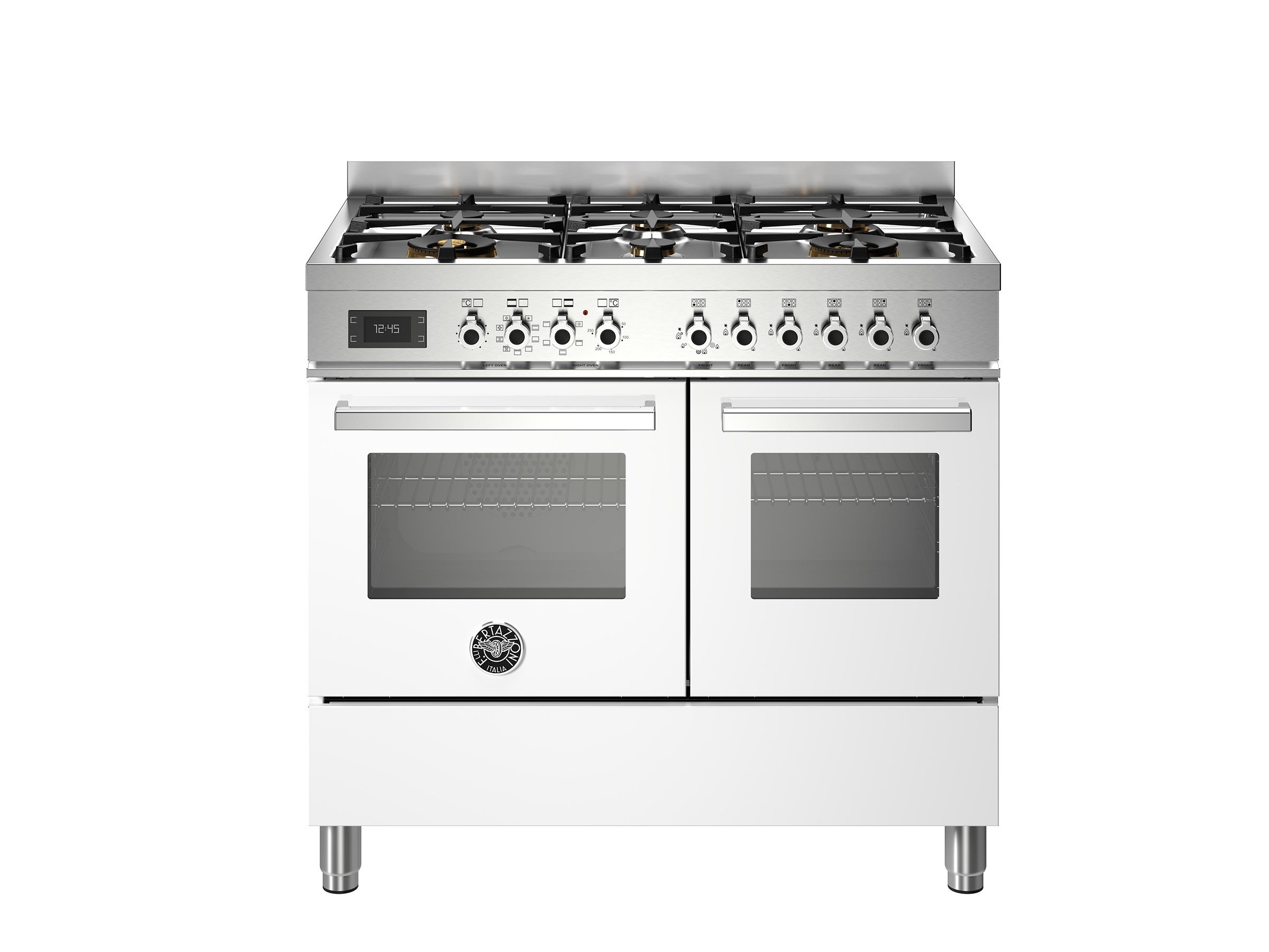 Bertazzoni PRO106L2EBIT Gazlı Kuzine 6 Gözlü, Çift Fırın 100 cm BeyazBertazzoni