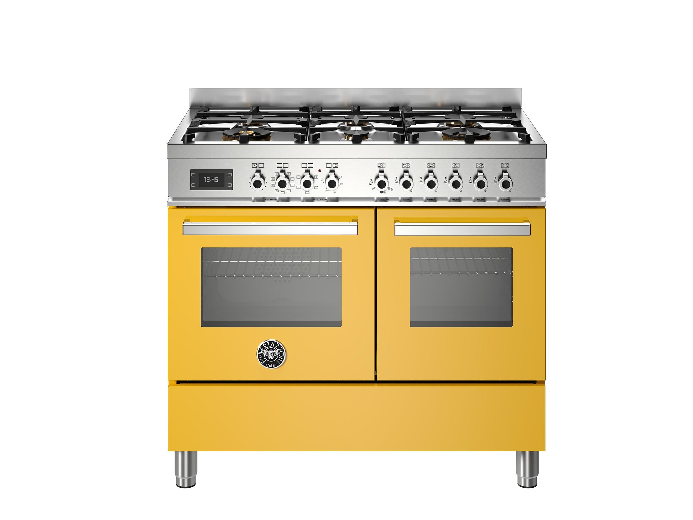 Bertazzoni PRO106L2EGIT Gazlı Kuzine 6 Gözlü, Çift Fırın 100 cm SarıBertazzoni
