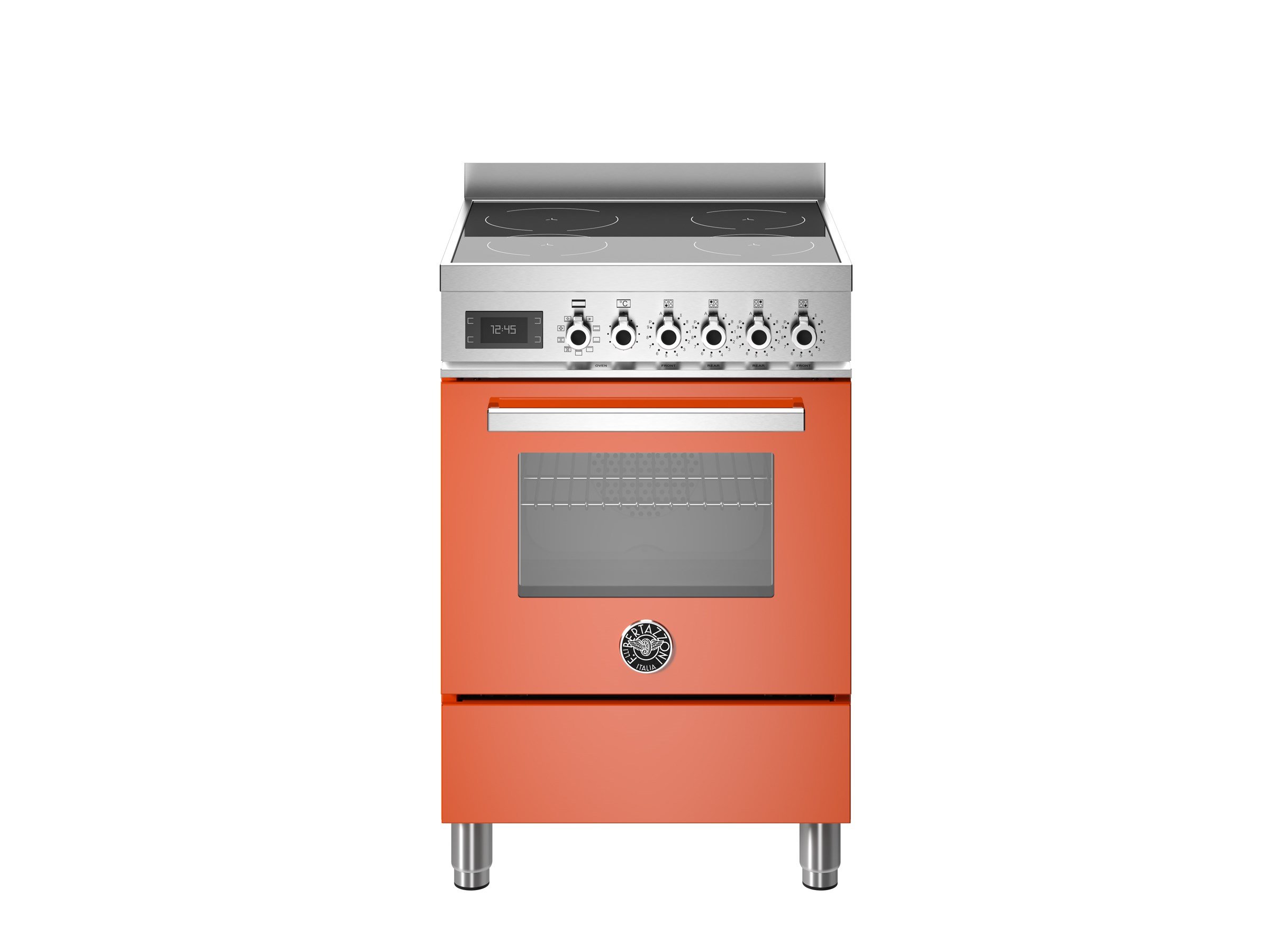 Bertazzoni PRO64I1EART İndüksiyonlu Kuzine 4 Gözlü 60 cm TuruncuBertazzoni