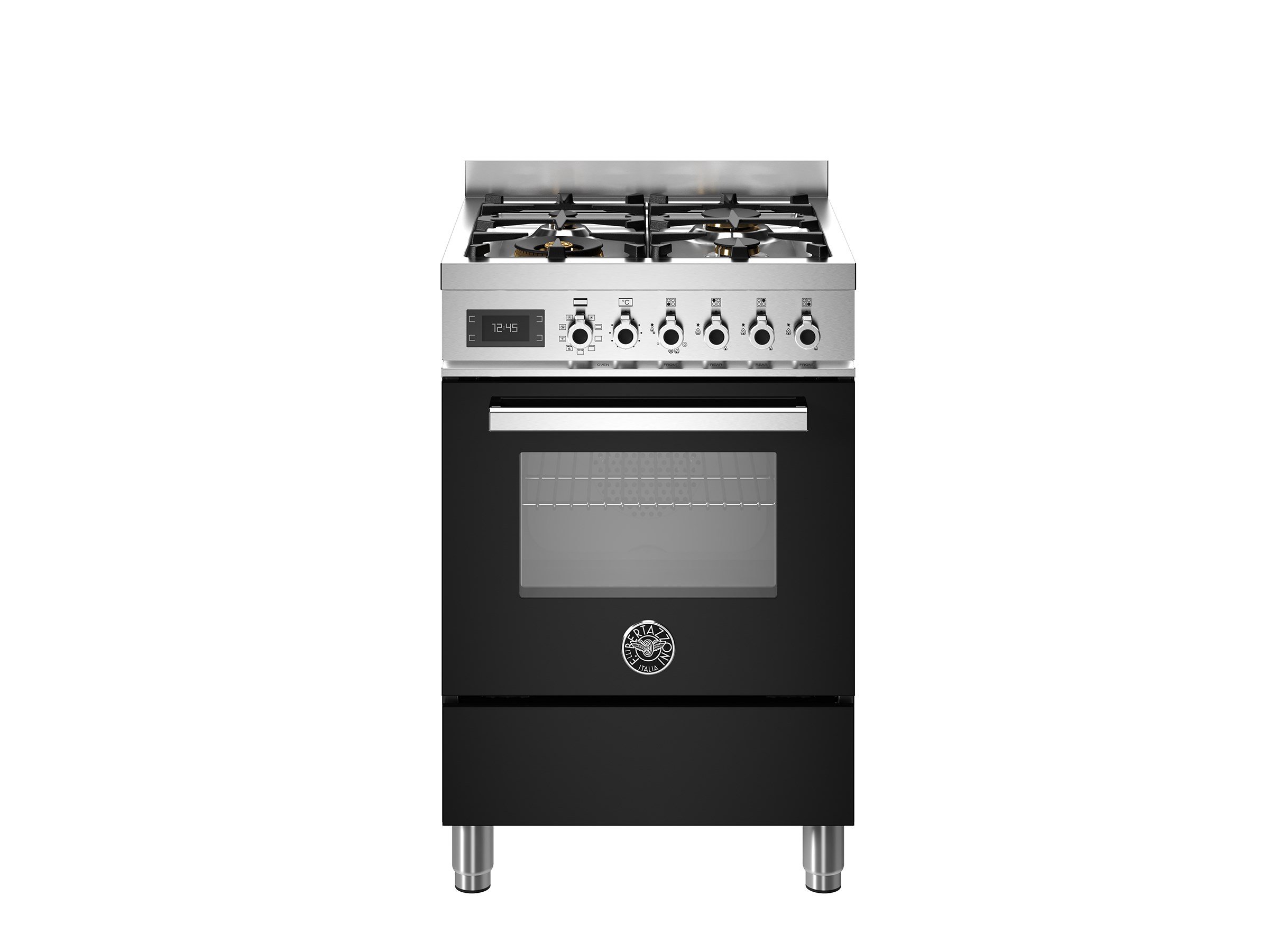 Bertazzoni PRO64L1ENET Gazlı Kuzine 4 Gözlü 60 cm SiyahBertazzoni