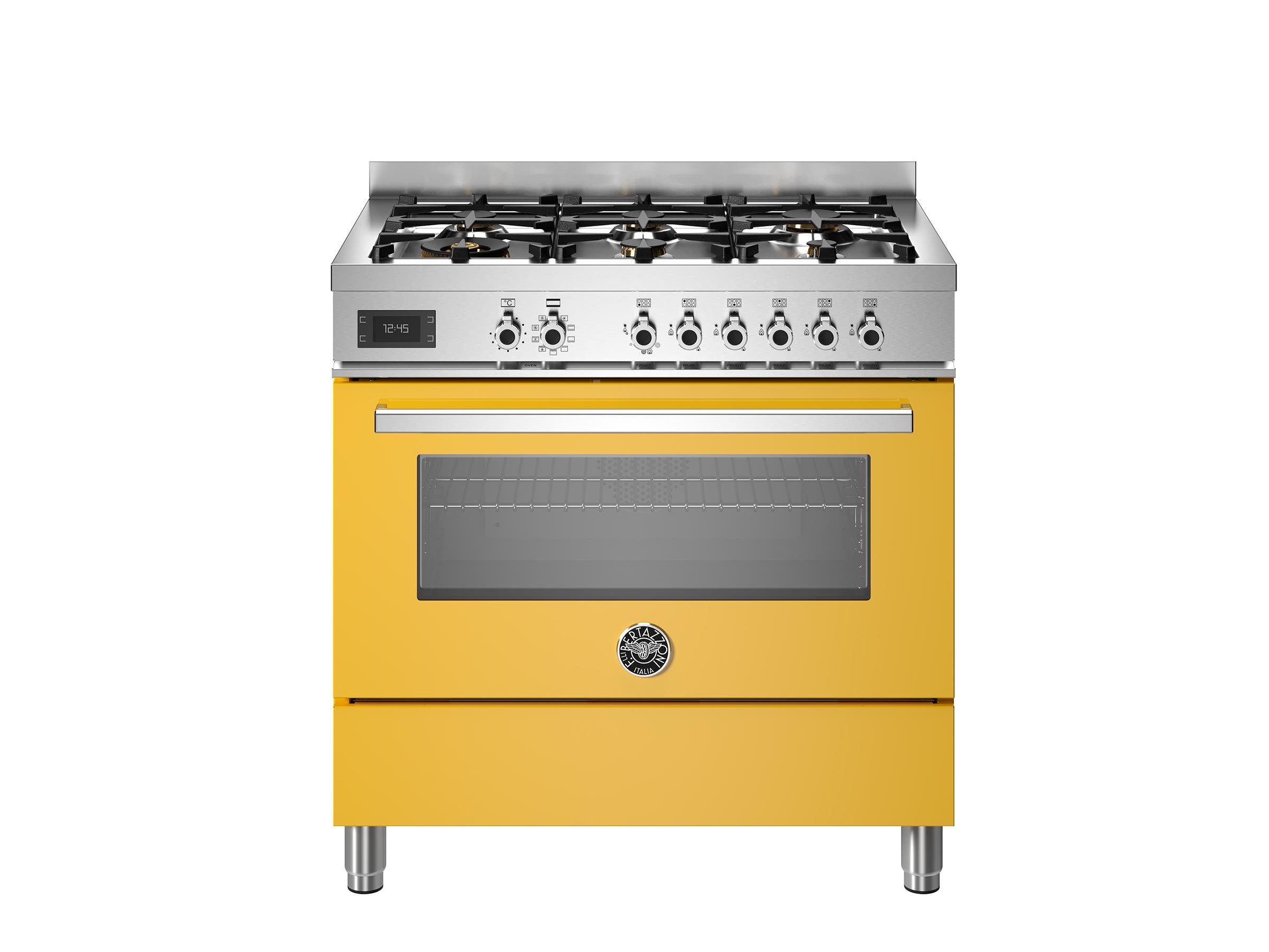 Bertazzoni PRO96L1EGIT Gazlı Kuzine 6 Gözlü 90 cm SarıBertazzoni