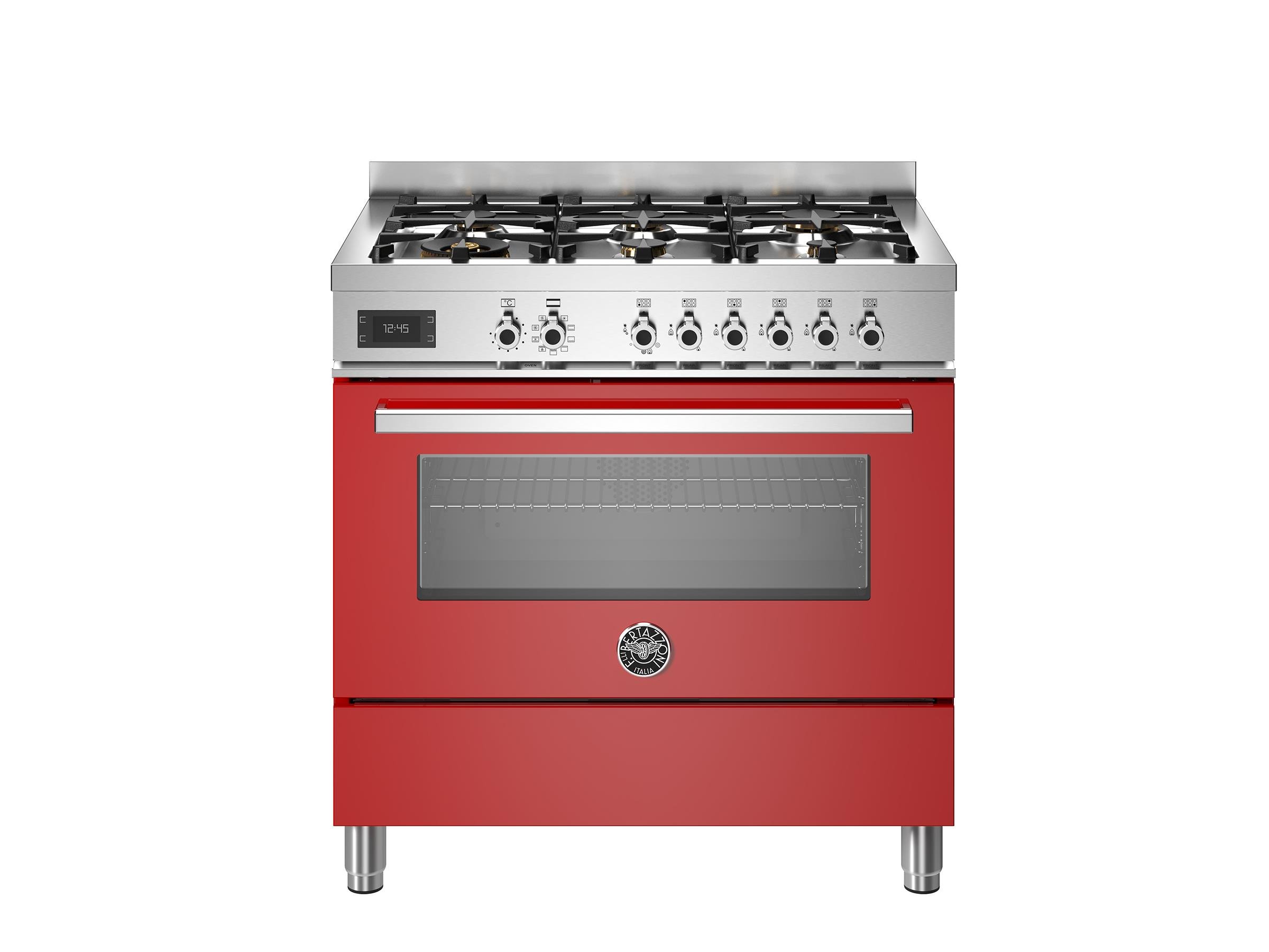 Bertazzoni PRO96L1EROT Gazlı Kuzine 6 Gözlü 90 cm KırmızıBertazzoni
