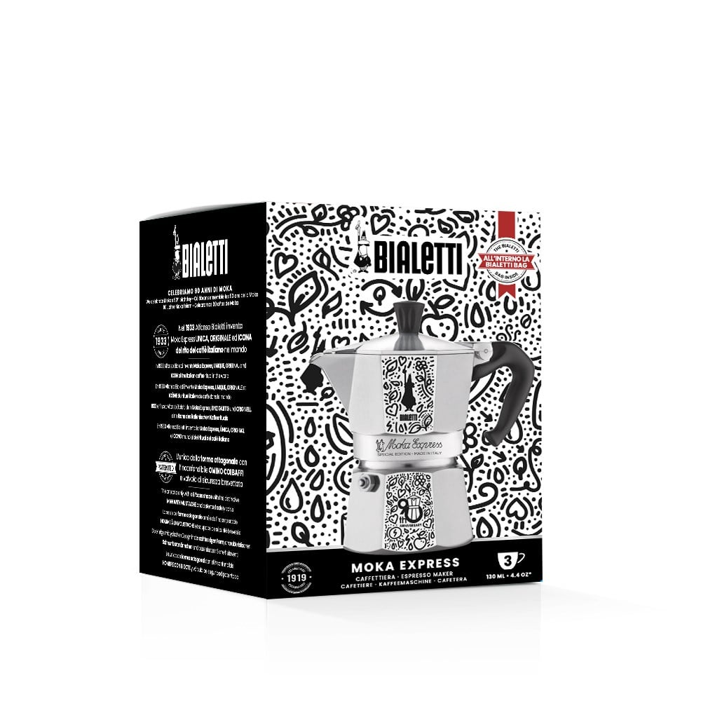 Bialetti 90. Yıl Dönümü Özel Tasarım Moka Pot Express 3 CupBialetti