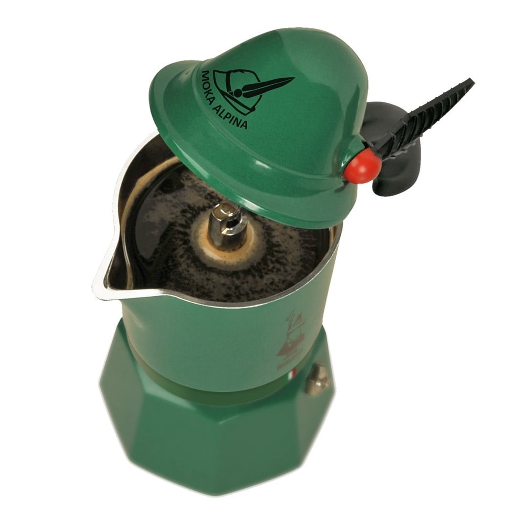 Bialetti Alpina Moka Pot 3 Cup YeşilBialetti