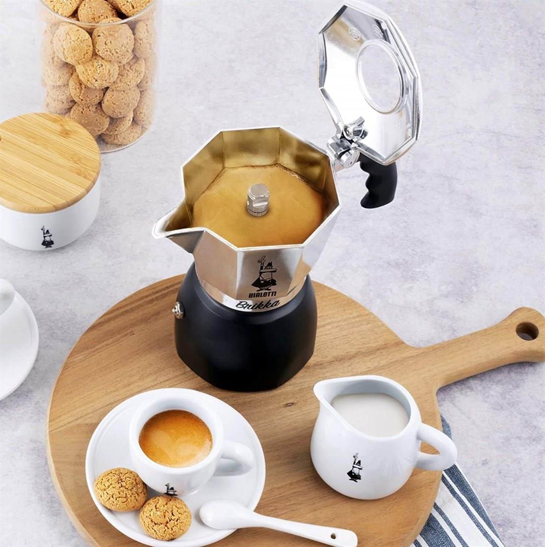 Bialetti Brikka Moka Pot 4 Cup SiyahBialetti
