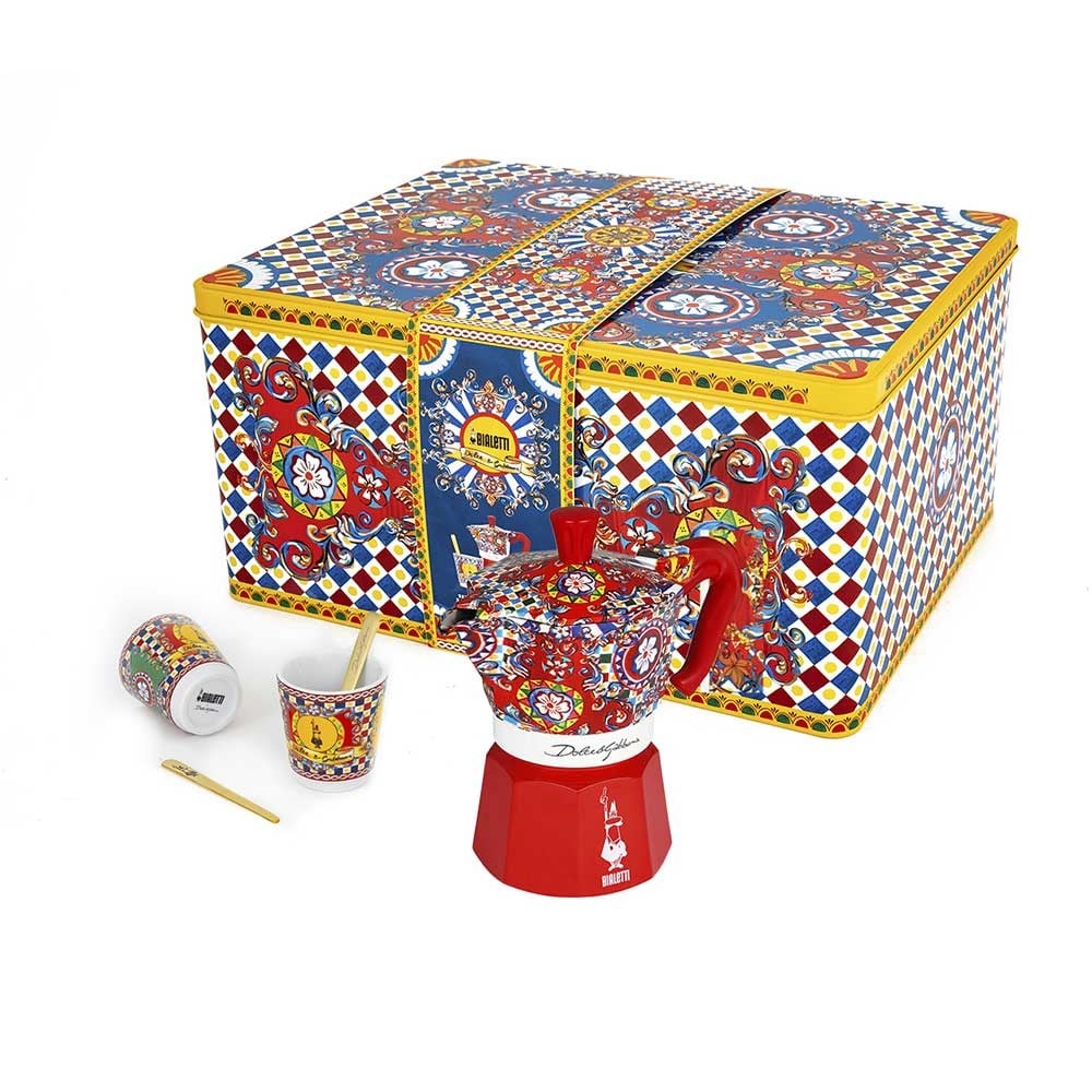 Bialetti Dolce&Gabbana Moka Pot 2 Cup + 2 Fincan + 2 Karıştırıcı Özel SetBialetti